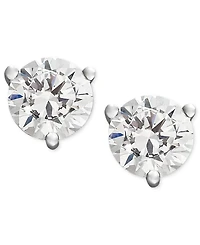 Certified Near Colorless Diamond Stud Earrings in (3/4 ct. t.w.) 18k White Gold