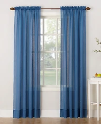 Crushed Sheer Voile Rod Pocket Curtain Panel