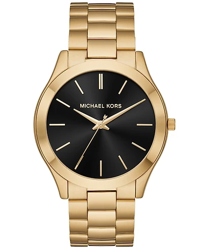 Michael Kors Unisex Slim Runway Ion-Plated Stainless Steel Bracelet Watch 44mm