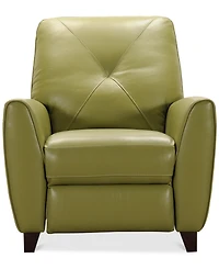 Myia Tufted Back Leather Pushback Recliner, Created for Macy's
