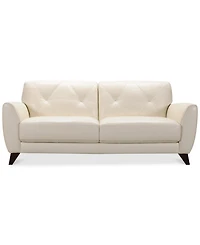 Myia 82" Tufted Back Leather Sofa, Created for Macy's