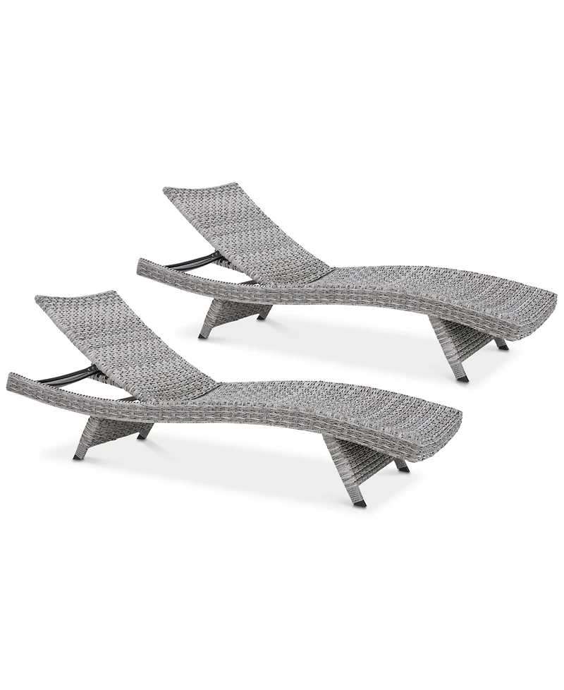 Trevor Outdoor Chaise Lounge (Set Of