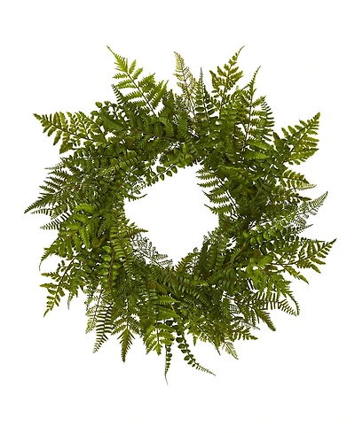 Nearly Natural 24'' Mixed Fern Artificial Wreath