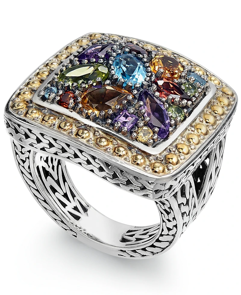 Effy Multi-Stone Ring 18k Yellow Gold and Sterling Silver (3-1/4 ct. t.w.)