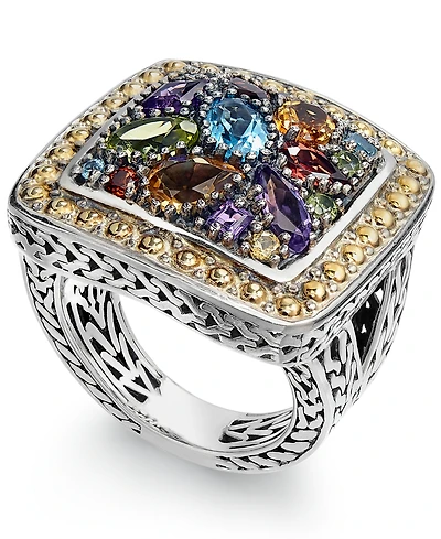 Effy Multi-Stone Ring 18k Yellow Gold and Sterling Silver (3-1/4 ct. t.w.)