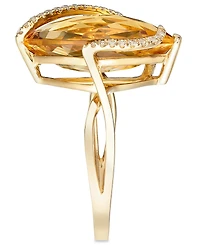 Effy Marquise-Cut Pink Amethyst (6-7/8 ct. t.w.) and Diamond (1/8 Wrap Ring 14k Gold (Also Citrine & London Blue Topaz)