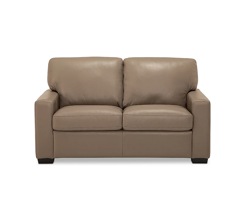 Ennia 59" Leather Loveseat, Created for Macy's