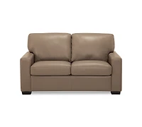Ennia 59" Leather Loveseat, Created for Macy's