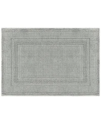 Jean Pierre Racetrack Stonewash Cotton Bath Rug, 17" x 24"