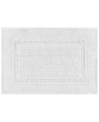 Jean Pierre Racetrack Stonewash Cotton Bath Rug, 17" x 24"
