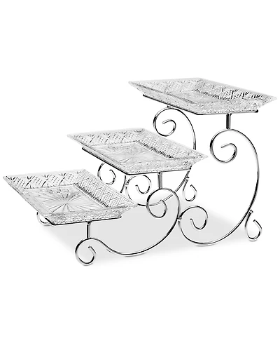 Godinger Dublin Crystal 3-Tier Server