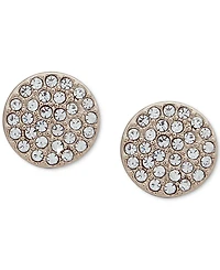 Dkny Pave Disc Stud Earrings