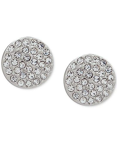 Dkny Pave Disc Stud Earrings