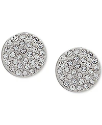 Dkny Pave Disc Stud Earrings