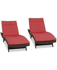 Farron Cushion Adjustable Lounges (Set Of 2)