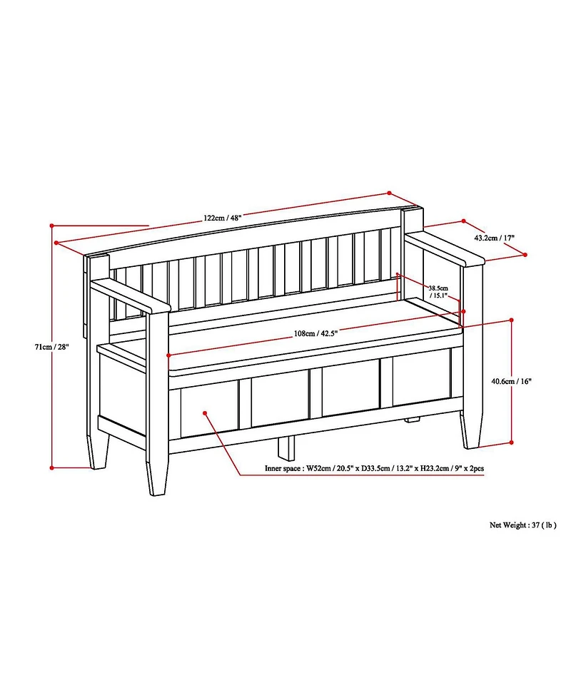 Winslow Entryway Storage Bench