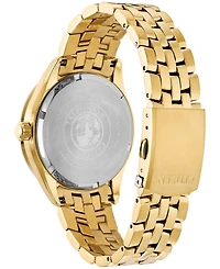 Citizen Men's Eco-Drive Corso Diamond-Accent Gold-Tone Stainless Steel Bracelet Watch 41mm