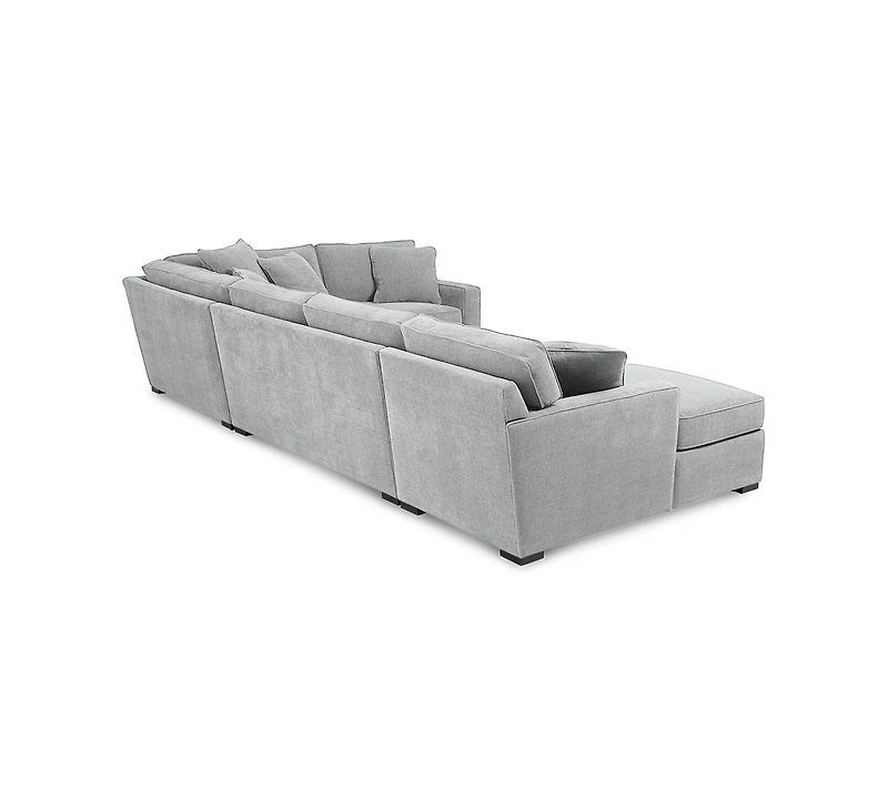 Radley 4-Pc. Fabric Chaise Sectional Sofa with Wedge Piece, Created for Macy's