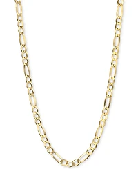 24" Figaro Link Chain Necklace (3-1/5mm) in Solid 14k Gold