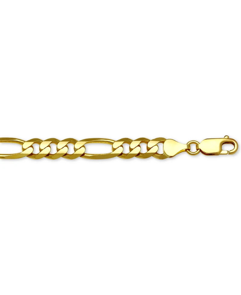 Italian Gold Figaro Link 24" Chain Necklace (7mm) in Solid 14k Gold
