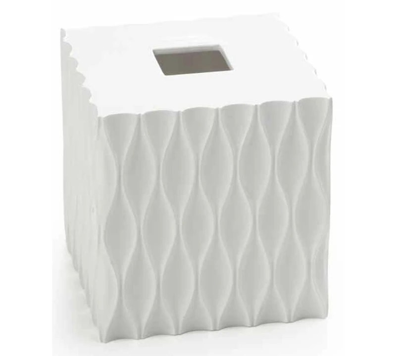 Roselli Trading Company Wave Tissue Box Cover