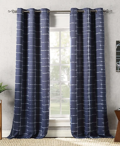 Saki Shibori Print Blackout Grommet Curtain Panel