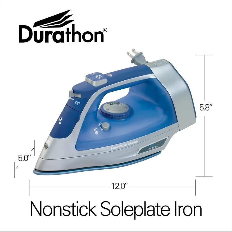 Hamilton Beach Durathon Nonstick Soleplate Iron - 19803