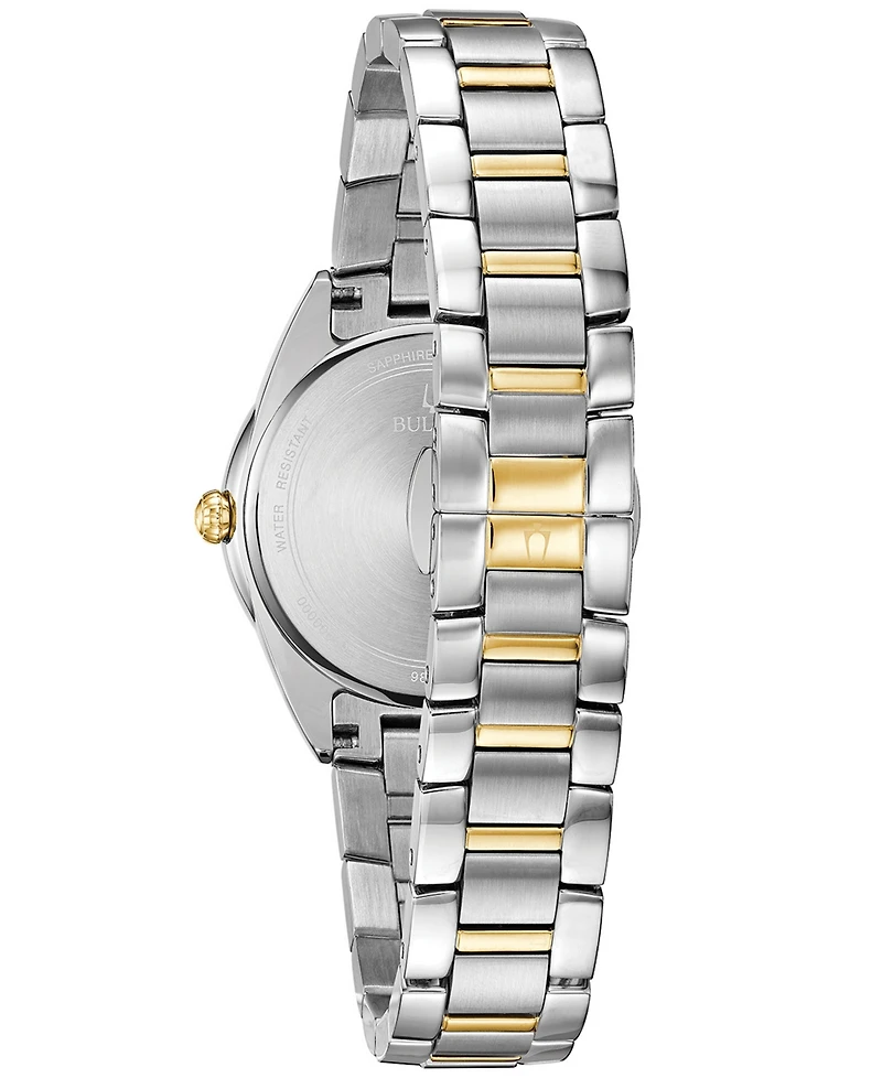 Bulova Women's Sutton Diamond (1/10 ct. t.w.) Two-Tone Stainless Steel Bracelet Watch 32.5mm