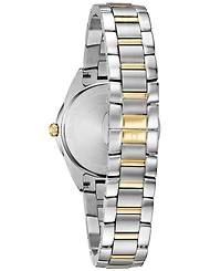 Bulova Women's Sutton Diamond (1/10 ct. t.w.) Two-Tone Stainless Steel Bracelet Watch 32.5mm