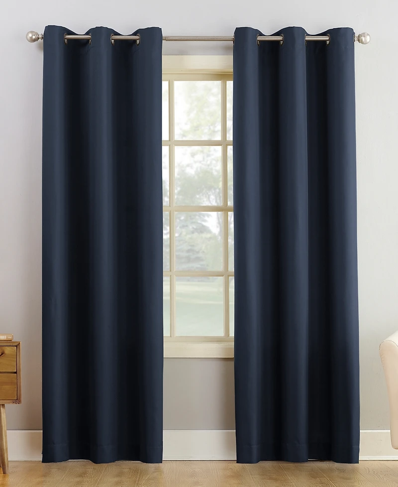 Montego Casual Textured Semi-Sheer Grommet Curtain Panel