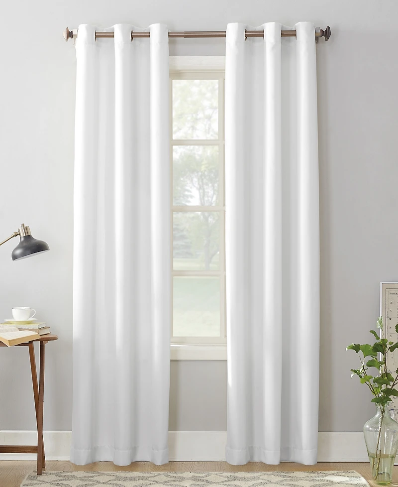 Montego Casual Textured Semi-Sheer Grommet Curtain Panel