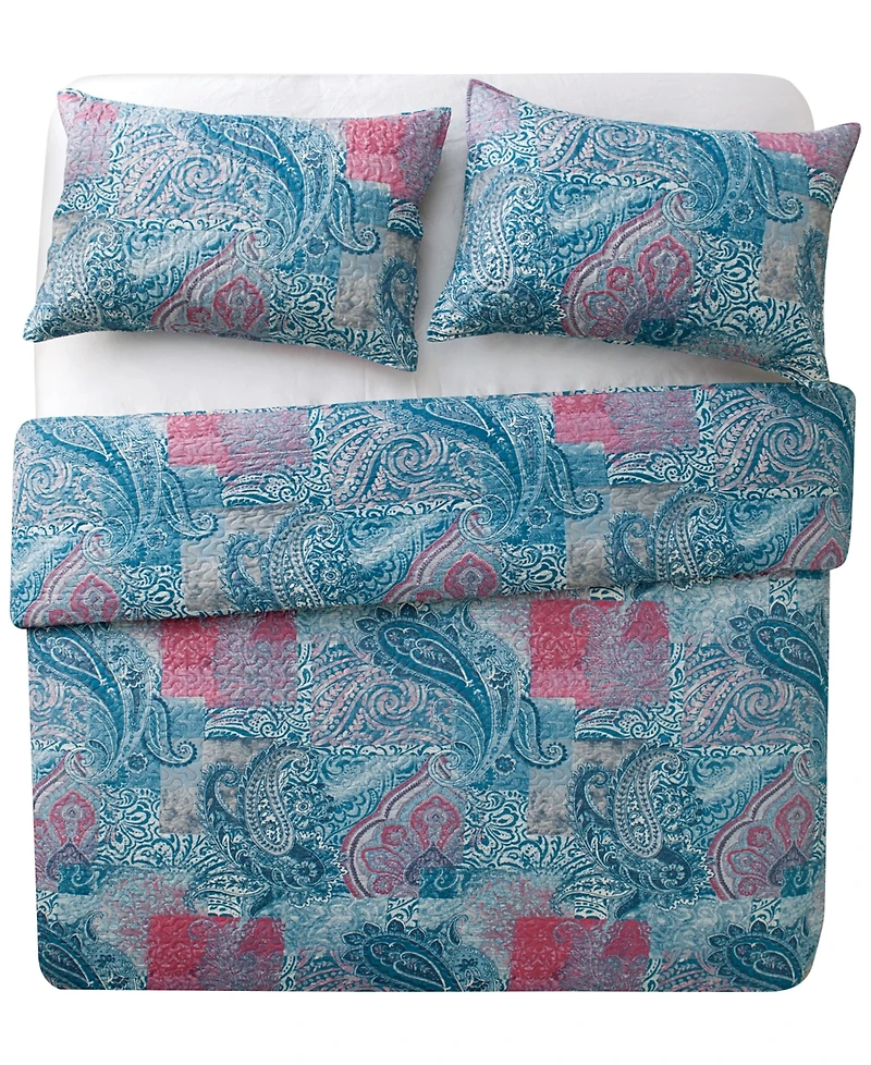 Vcny Home Ava Paisley 3-Pc. Quilt Set, Full/Queen