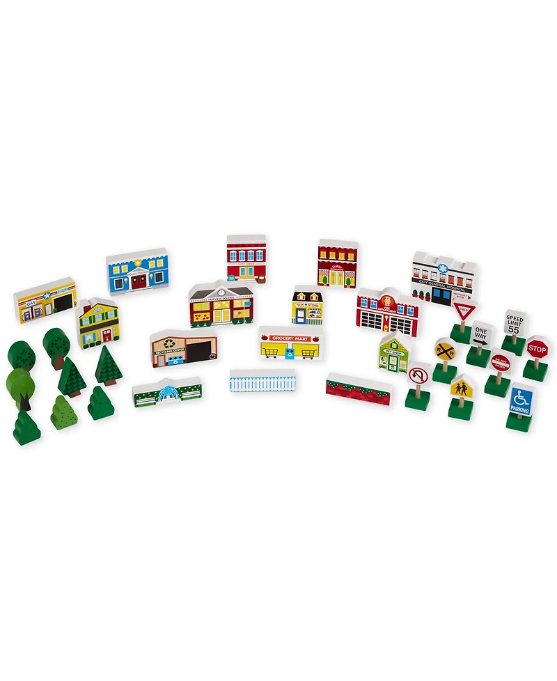 Melissa & Doug Wooden Town Play Set