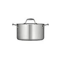 Tramontina Signature 6-Quart Tri-Ply Clad Stainless Steel Sauce Pot with Lid