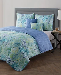 Vcny Home Harmony Reversible 5-Pc. Quilt Set, Full/Queen