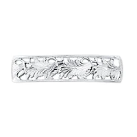 2028 Silver-Tone Barrette with Leaf Motifs
