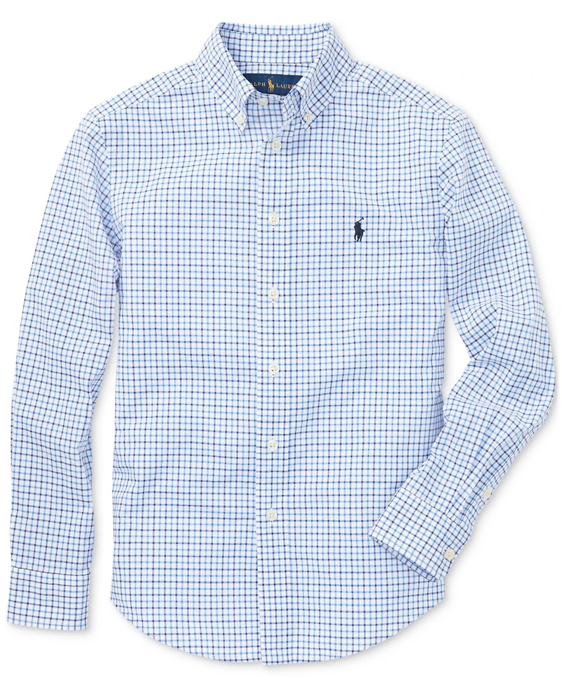 Polo Ralph Lauren Big Boys Plaid Cotton Poplin Shirt