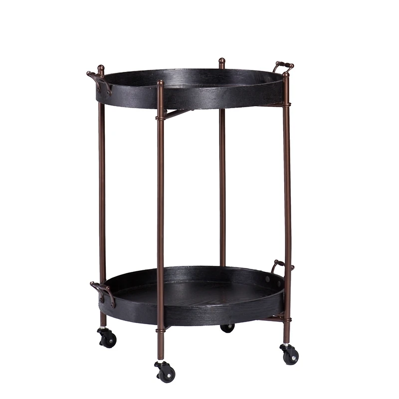 Alfred Two-Tier Round Butler Table