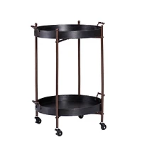 Alfred Two-Tier Round Butler Table