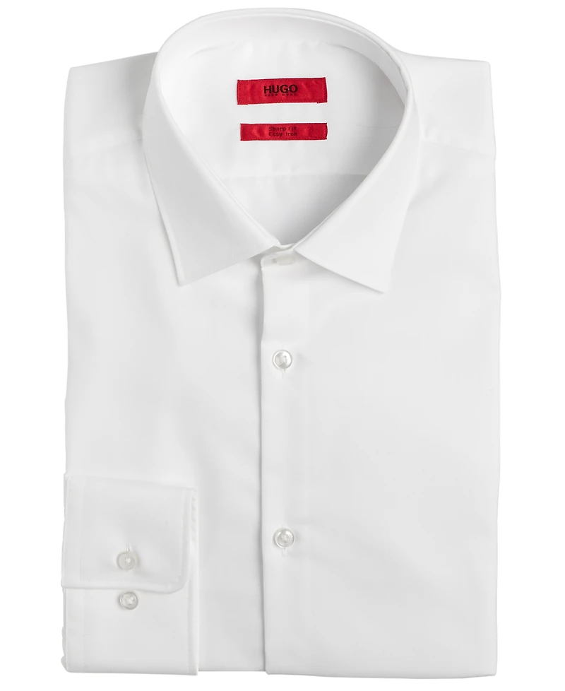 Hugo by Boss Men's Slim Fit Solid Cotton Dress Shirt