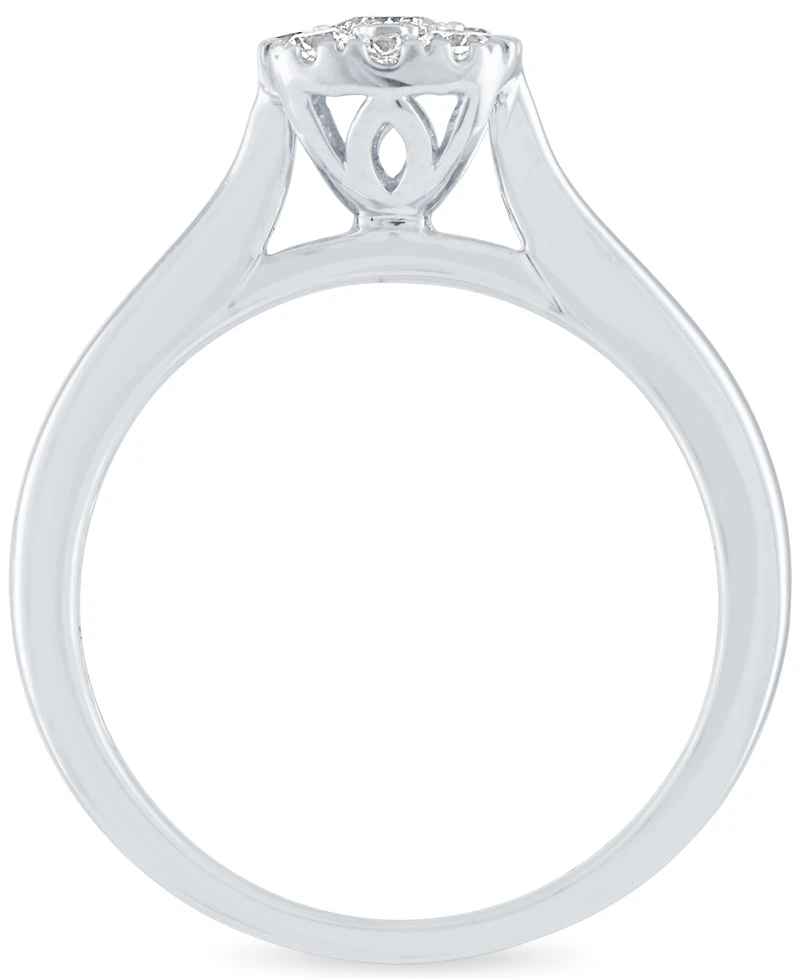 Diamond Heart Halo Ring (1/3 ct. t.w.) 14k White Gold