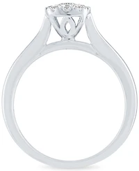 Diamond Heart Halo Ring (1/3 ct. t.w.) 14k White Gold