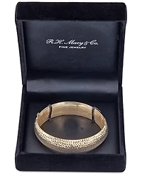 Diamond-Cut Wide Bangle Bracelet in 14k Gold