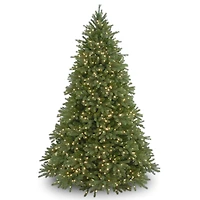 National Tree Company 7.5' "Feel Real" Jersey Fraser Fir Hinged Tree with 1250 Clear Lights