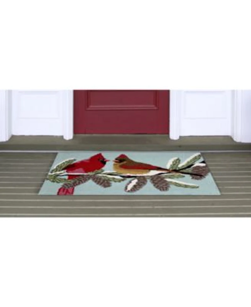 Liora Manne Front Porch Indoor Outdoor Cardinals Sky Area Rugs
