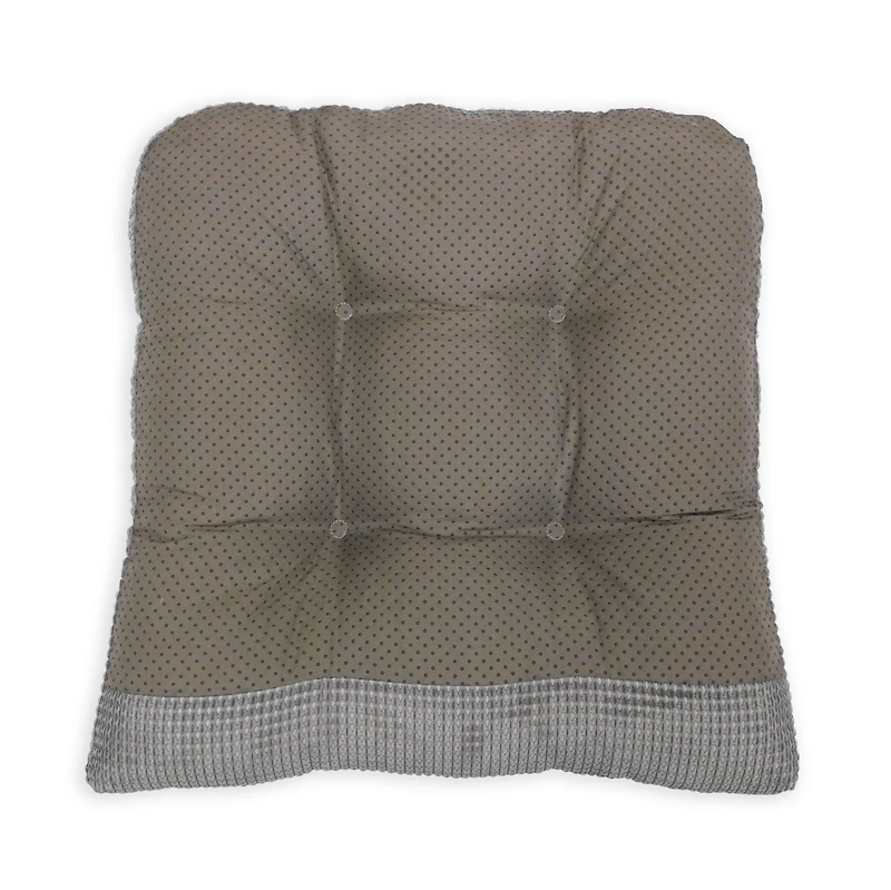 Arlee Home Fashions Solid Textured Memory Foam 2-Pack Chair Pads