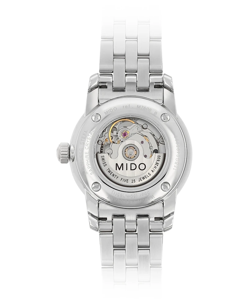 Mido Women's Swiss Automatic Baroncelli Stainless Steel Bracelet Watch 29mm
