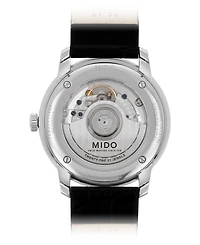 Mido Men's Swiss Automatic Baroncelli Iii Heritage Black Leather Strap Watch 39mm