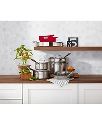 All-Clad D5 Brushed Stainless Steel Cookware Set, 10 Piece Set