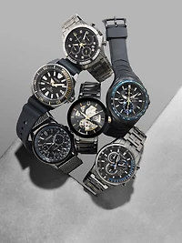Bulova Men's Futuro Black Stainless Steel Bracelet Watch 42mm